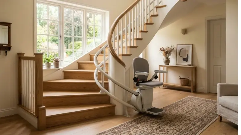 Monte-escalier quart tournant ou courbe : prix moyen en 2026